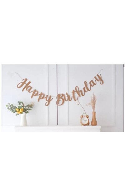 Çemrek Süs Parti El yazısı Kraft happy birthday yazısı flama