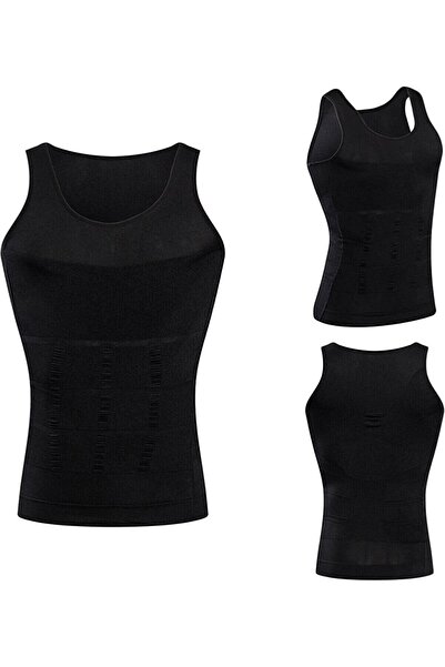 miresa Men's Tank Top Corset Waist Chest Belly Gynecomastia Corrector Firming Aid for Upright Posture