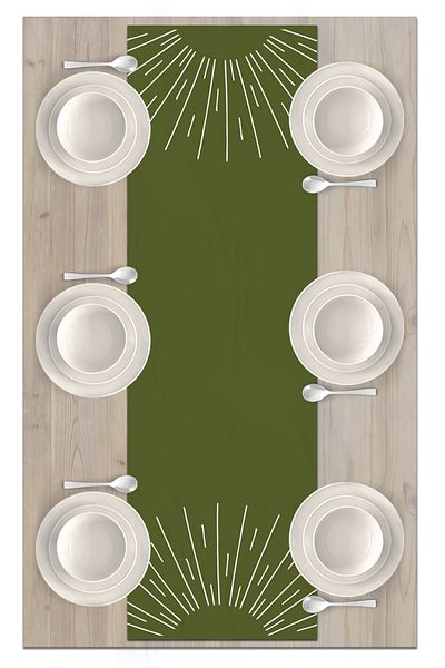 Bertille Home Series 140x40 Cm Digital Printed Minimalist Runner