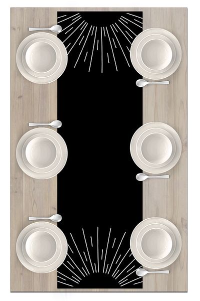 Bertille Home Series 140x40 Cm Digital Printed Minimalist Runner