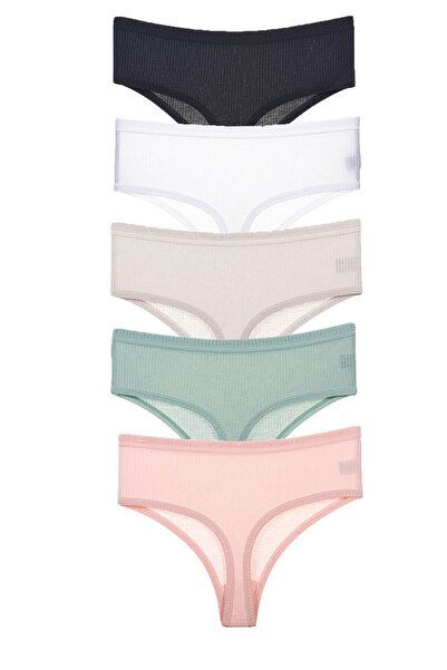 Vanilya Secret Yüksek Bel Tanga 5'Li Paket