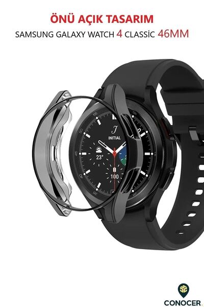 CONOCER Samsung Galaxy Watch 4 Classic 46mm Yumuşak Önü Açık Kasa Koruyucu