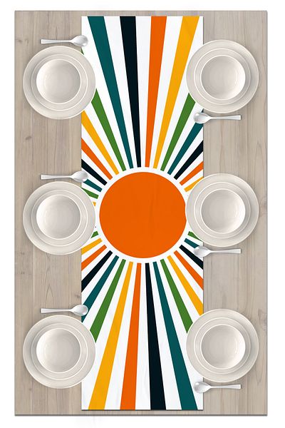 Bertille Home Series 140x40 Cm Digital Printed Minimalist Runner