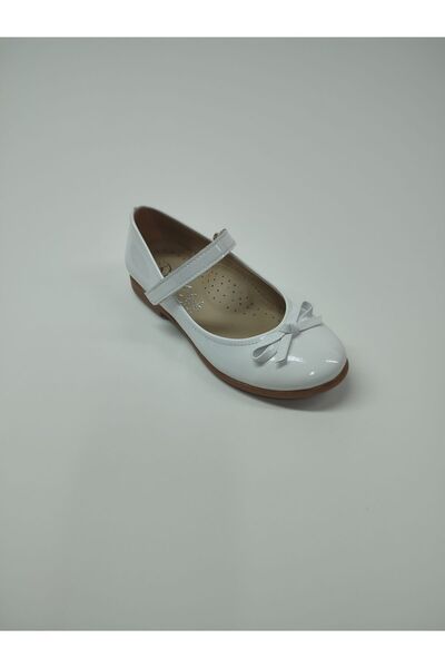 Rose Club Kids Baby Girl White Patent Leather Orthopedic Ballerina Shoes