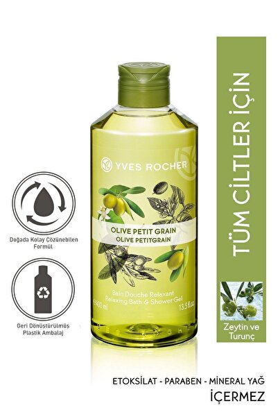 Yves Rocher Nemlendirici Duş Jeli - Ferahlatıcı Zeytin Turunç - 400ml-5936