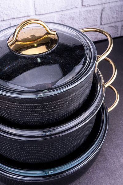 Bambum Node - 8 Piece Cookware Set Black