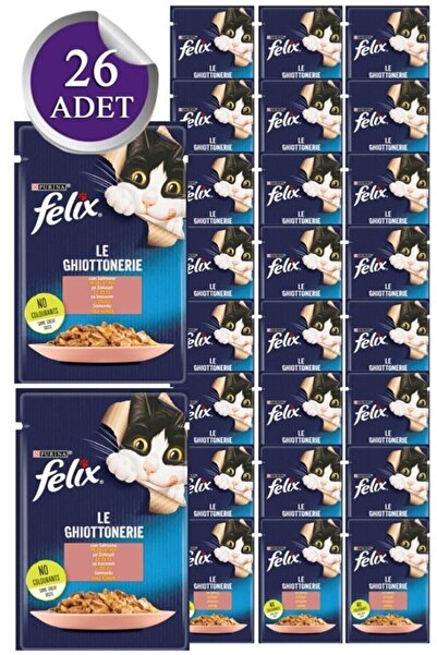 FELIX Somonlu Yaş Kedi Maması 26 Adet X 85 Gr. (yeni Paket)