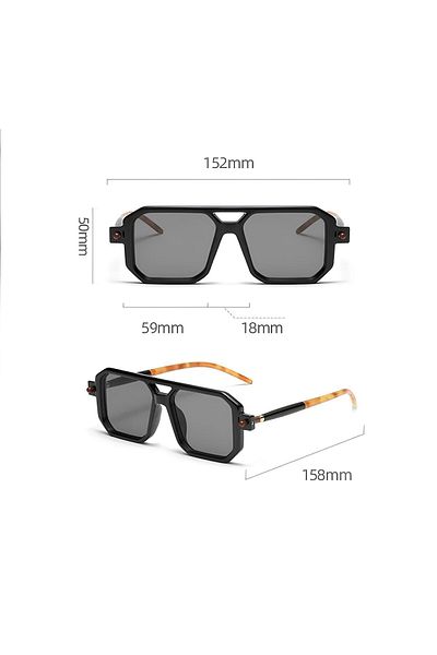 JACK MONSTER UV400 Glass Protected Black Sunglasses