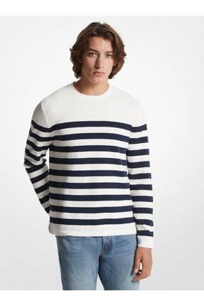 Michael kors striped sweater clearance
