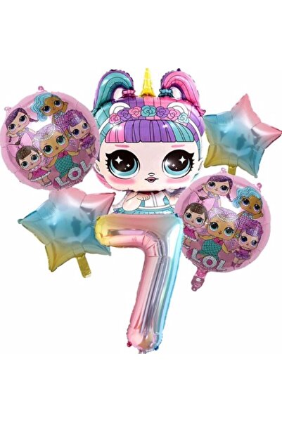 Parti Station Unicorn Lol Bebek Konsept 7 Yaş Balon Doğum Günü Set Yaş Balon Set