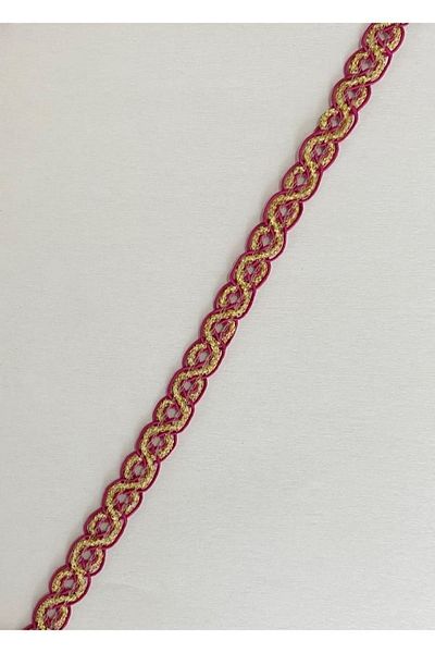 Öztürk Seam Sealer Decorative Ribbon Yellow Glitter. 13mmx5meter. fuchsia