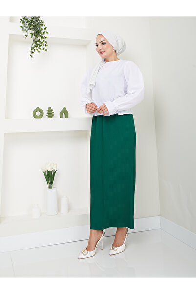 VOLT CLOTHİNG Women's Pleated Pencil Skirt - Stylish and Comfortable