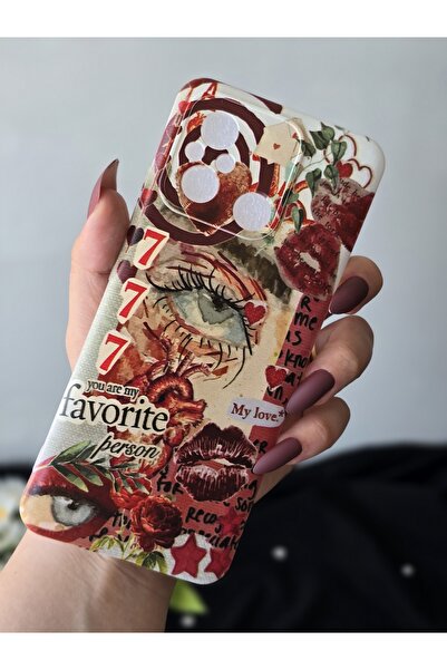 SUPER FRAME Xiaomi Redmi 12C Uyumlu Baskılı Şeffaf Telefon Kılıfı