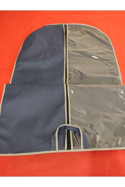 Genel Markalar Kaban - Tunik Koruyucu Kılıf Gamboç, Tunik Elbise Taşıma kılıfı, Yarı şeffaf, 64*130 cm LACİVERT