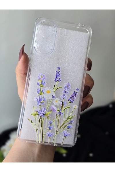 SUPER FRAME Xiaomi Redmi 13C Uyumlu Baskılı Şeffaf Telefon Kılıfı