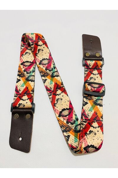 GMC MUSIC STORE Guitar Strap Hakiki Deri Uçlu Gitar Askısı