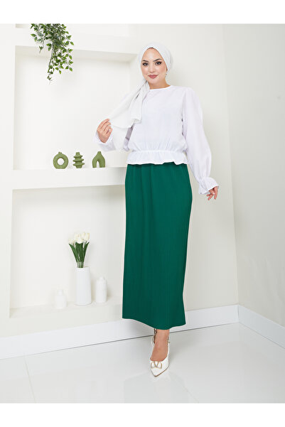 VOLT CLOTHİNG Women's Pleated Pencil Skirt - Stylish and Comfortable