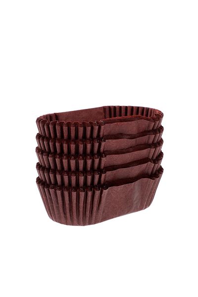 Trend Hediye Sepeti 200 Pieces Large Size Brown Inserts - 8.5x4 Cm Baklava Presentation and Muffin Cake Mold