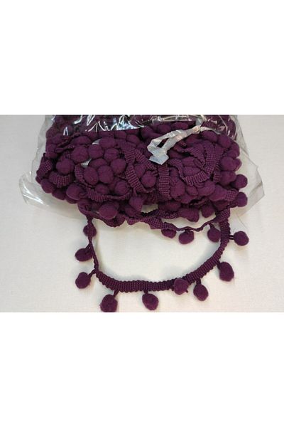 ATMACA TUHAFİYE 3 Meters Plum Ribbon Pompom – Pompom