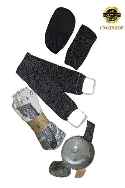 CNGZSHOP Lüx Peştemal,Floş Kese,Hamam Tası,Sert Vücüt ve Sırt Kesesi,Süngerli...