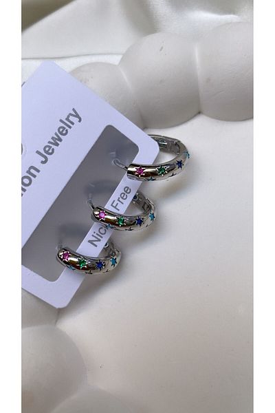 Accessories Zirkonhalka Earrings - Set of 3