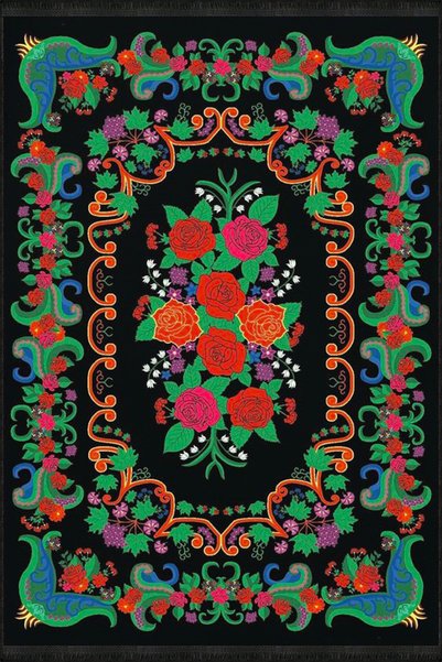Rugs Modern Halı سجادة قاعدة منسوجة سوداء تقليدية حديثة ومزخرفة وسجادة قابلة ...