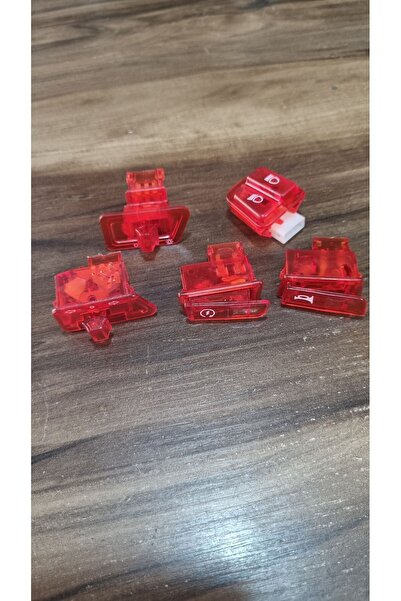Csr Scooter Düğme Seti 5 Lı Takım Kirmizi Renk