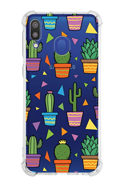 PrintiFy جراب PrinriFy مضاد للصدمات متوافق مع هاتف Samsung Galaxy M20 مع 4 أل...