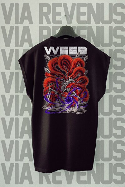 Vordevia Weeb Black Sport T-shirt - Leđa Štampano , Bez rukava