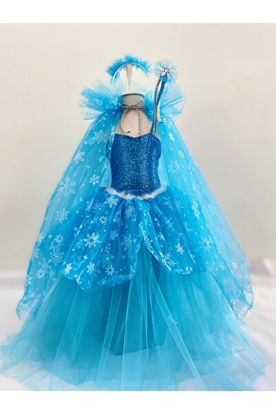 Pano Kids Patiska Nostalji Costum Elsa - Set pelerină, baghetă și coroană