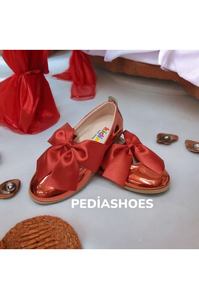 PATİK BEBE Orthopedic Stylish Ballerinas with Papillon Pattern for Girls
