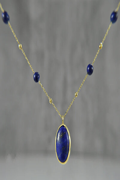 LADYMİRAGE LAPİS LAZULİ GÜMÜŞ KOLYE