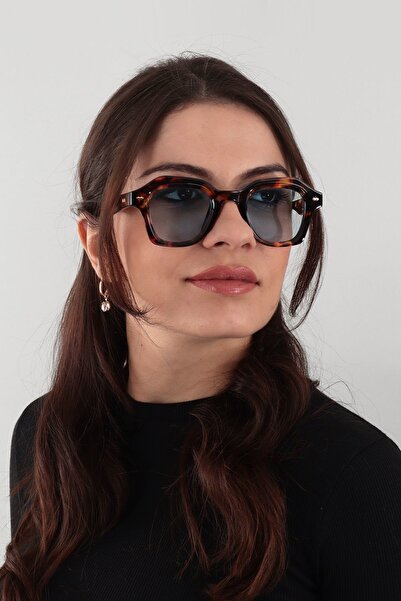 Kapin Bulls Kemik Tasarım Güneş Gözlüğü - Leopar Mavi