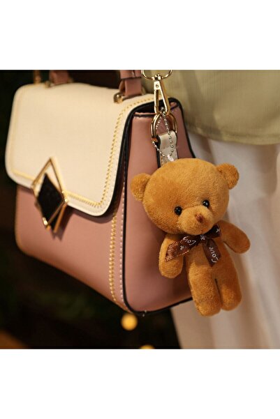 Sarego Minik Ayıcık Çanta Süsü Anahtarlık Yumoş Renkli Peluş Ayı
