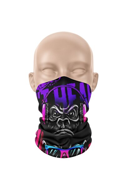 dairaksesuar قناع وجه رياضي بشريط للرقبة وشريط رأس بالاكلافا