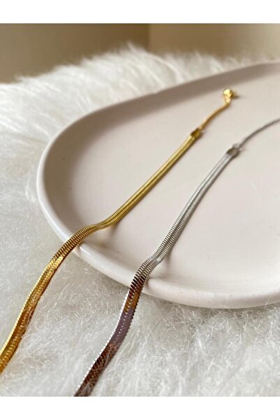 NURSS OFFICIAL Çelik Italyan Zinciri Çift Bilekliği