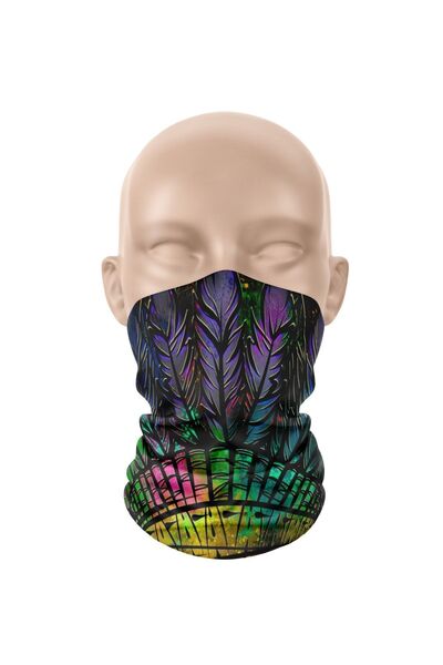 dairaksesuar قناع وجه رياضي بشريط للرقبة وشريط رأس بالاكلافا