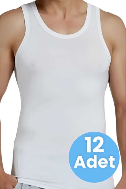 Mood Agenda Λευκό βαμβακερό ανδρικό εσώρουχο - Συσκευασία 12