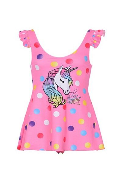 Kom Μαγικό κοριτσίστικο μαγιό με στάμπα Unicorn