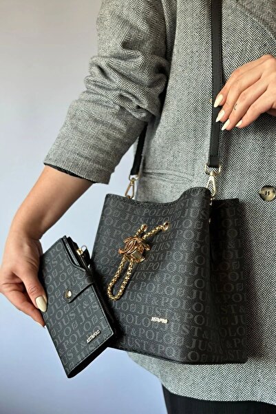 Just Polo حقيبة يد وكتف نسائية بحزام طويل قابل للتعديل مكونة من 3 أقسام Jpm2065