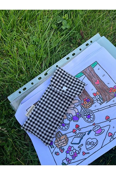 sumicorn Μαύρη καρότσαρα υφασμάτινη θήκη γυαλιών με λεπτομέρεια κουμπώματος, ...