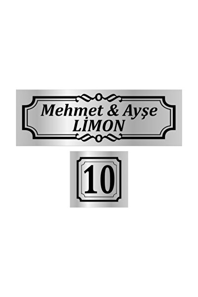Lim10 Online 2'li Set Kapı Isimliği, Kapı Numarası Gumus Lım10kp5