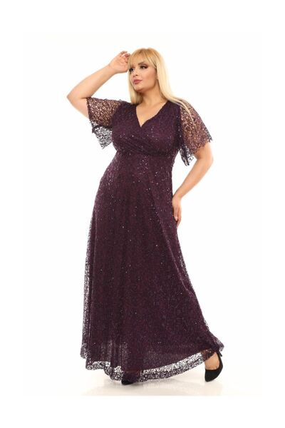 VOLİNAY بالإضافة إلى حجم فستان السهرة الطويل Degaje