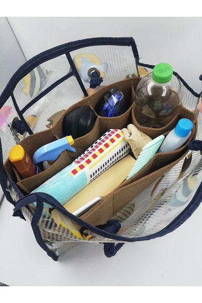 Marjinal Coffee Beach Bag with Milk - Organizer Inside