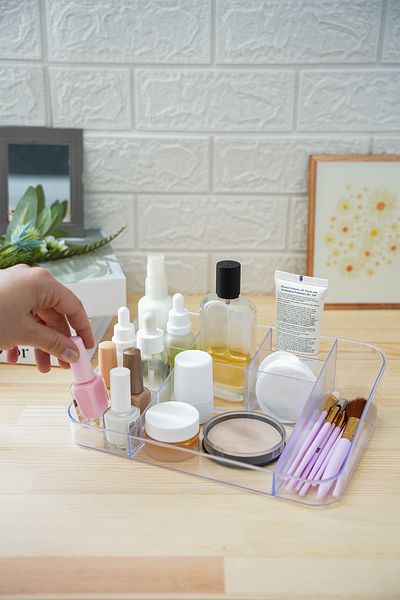 Hayveys Sertar cu 8 compartimente și organizator pentru cosmetice pentru machiaj în dulap