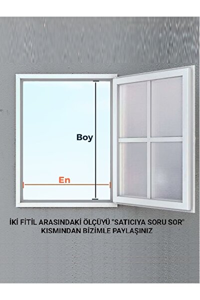Kamataş Menteşeli Pencere Sinekliği Beyaz (EN: 0-70 CM. BOY: 0-130 CM) Istenilen Ölçüde