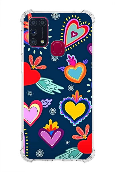 PrintiFy Samsung Galaxy M31 Compatible Retro Color 3 Printed Transparent Anti...