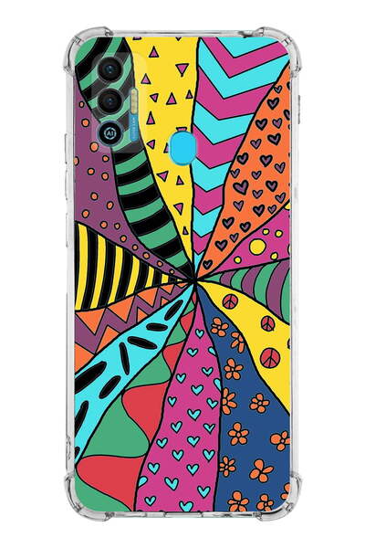 PrintiFy جراب Tecno Spark 7T متوافق مع اللون القديم 4 مطبوع ومضاد للصدمات مع حماية للزوايا الشفافة