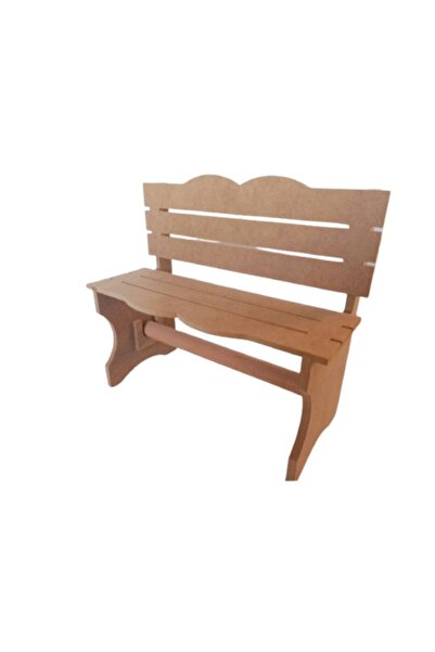 Hobi Dünya Kahverengi Ahşap Boyanabilir Ham Mdf Bank Havluluk Model No:2