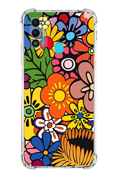 PrintiFy جراب Tecno Spark 7T متوافق مع اللون القديم 2 مطبوع ومضاد للصدمات مع حماية للزوايا الشفافة